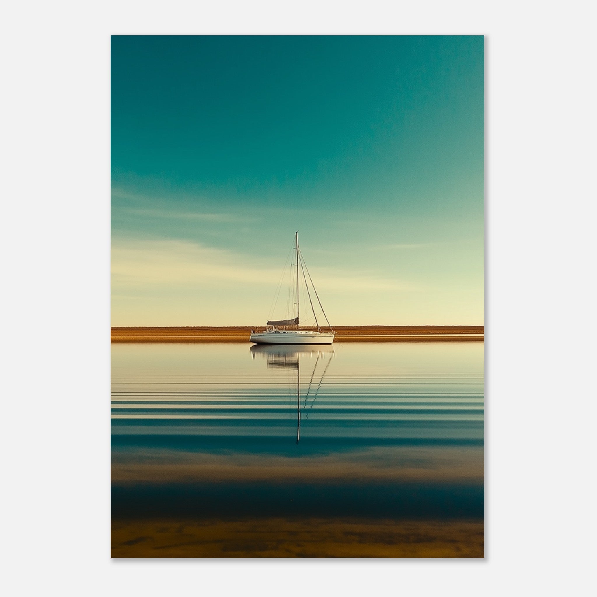 Affiche Voilier Mer d'Huile